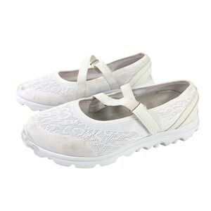 Propet TravelActiv Mary Jane Shoes Women 8.5 XX White Casual Comfort Diabetic